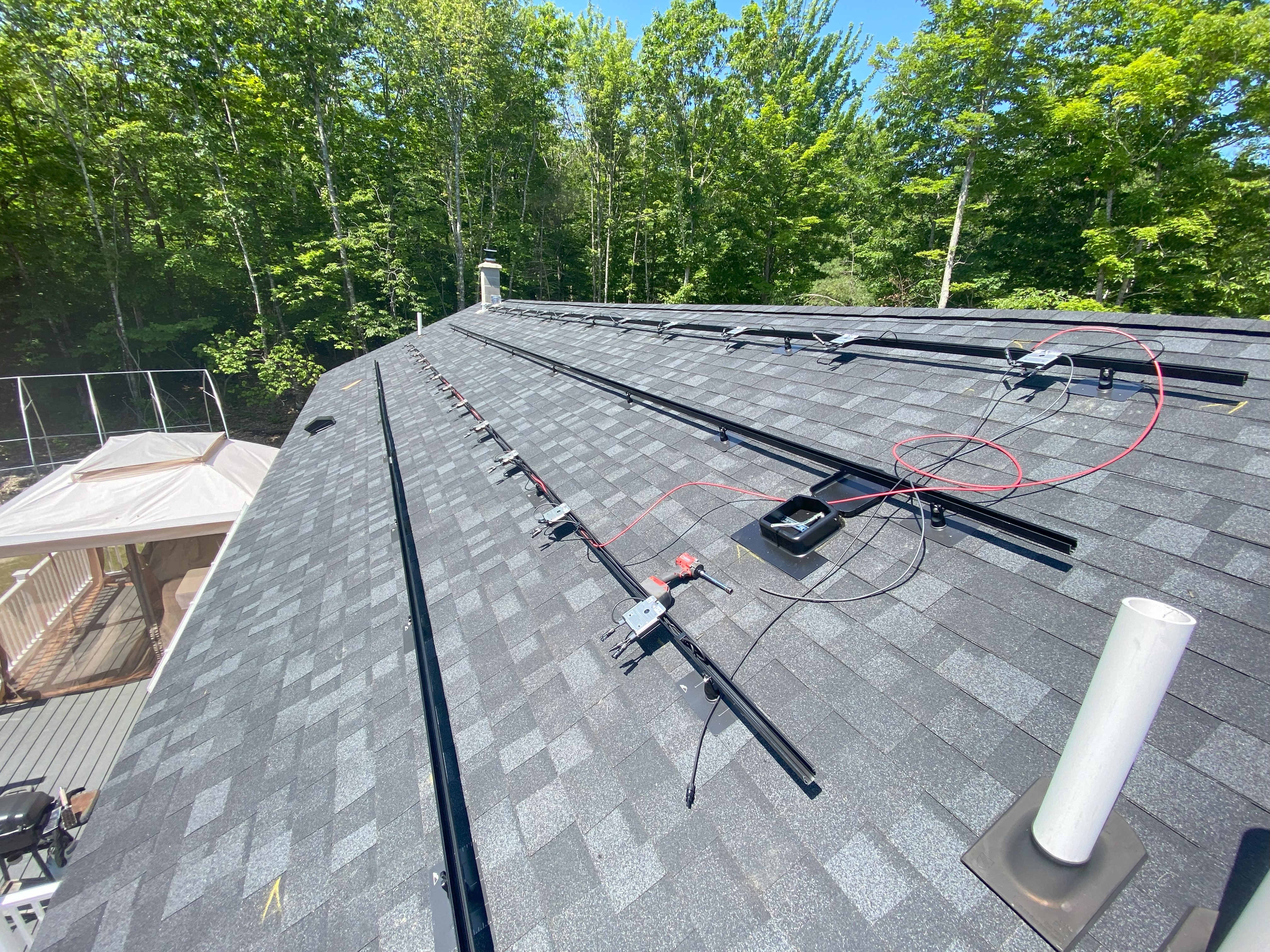 Residential solar array with ground mount